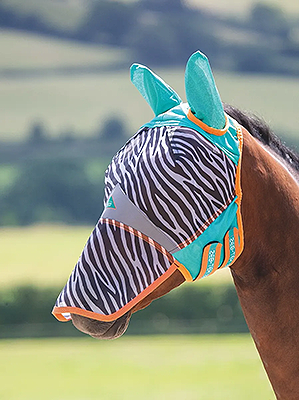 Zeb-Tech Fly Mask - Zebra Print