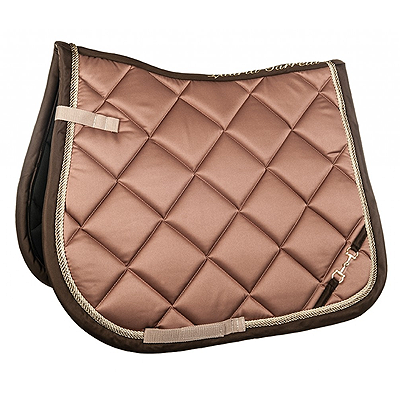 HKM Saddle Pad -Golden Gate Bit-Taupe