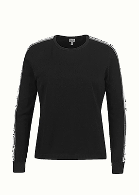 EQL Bridle Stripe Organic Cotton Sweater - Black