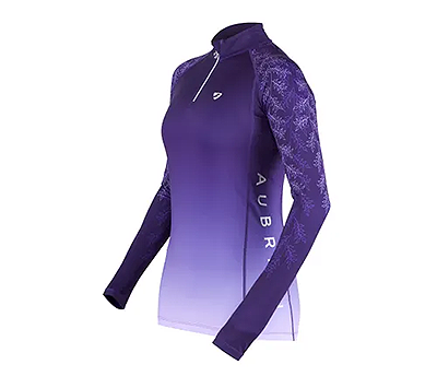 Aubrion Hyde Park Cross Country Shirt - Junior - Lavender Leaf