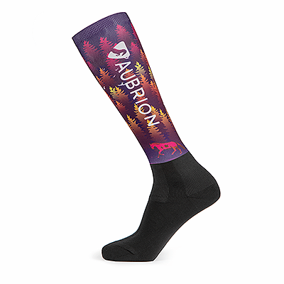 Aubrion Hyde Park Socks – Girls - Purple Forrest