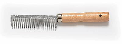 Shires Wooden Handle Aluminium Comb