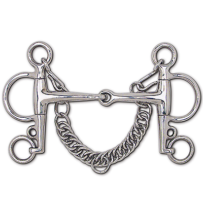 Toklat Stainless Steel Snaffle Eggbutt Pelham - 4 3/4" Cheek