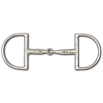 Toklat Stainless Steel Snaffle Hunt Dee - 3 3/4" Rings