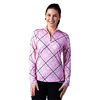SanSoleil Print Mock Ditzy Bits Pink