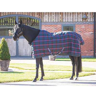 Shires Tempest Plus 100 Stable Rug-Green/Check