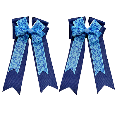 Belle & Bow Equestrian Bows - Blue Belles