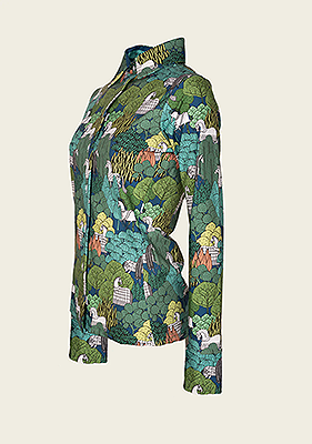 Espoir Ladies Button Shirt - Enchanted Forest