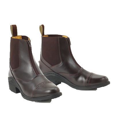 Ovation® Synergy Zip Front Ladies Paddock Boot -Brown