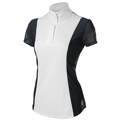 Equinavia Martha Womens Short Sleeved Show Shirt - Navy/White