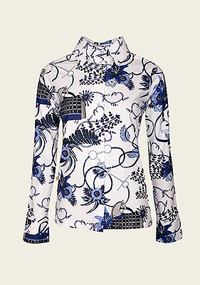 Espoir Ladies Button Shirt - Botanical Blue
