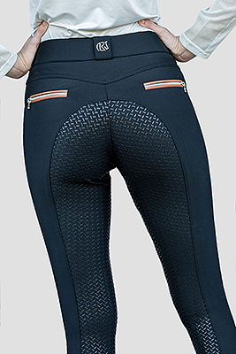 KL Select Gabrielle Breech - Black/Cognac