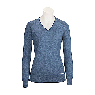 RJ Classics Natalie V-Neck Sweater - Blue Horizon Leather