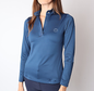 Montar Briella Polo Shirt Small Crystal Plackets - Mid Blue