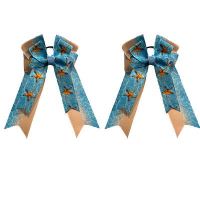 Belle & Bow Equestrian Bows - Starfish Waves