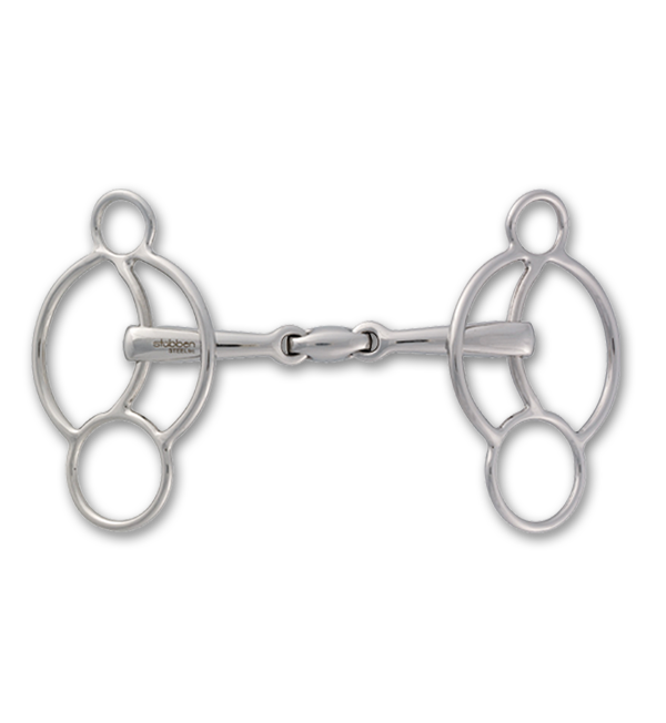 stubben 2281 steeltec ez control 3-ring gag bit