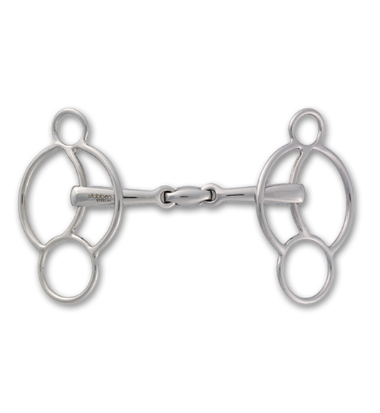 stubben 2281 steeltec ez control 3-ring gag bit