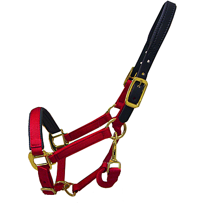 Intrepid International Chafeless Breakaway Halter with Padded Crown and Nose - Red