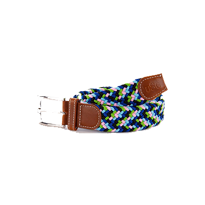 USG Casual Belts-Turquoise/Red/Lime