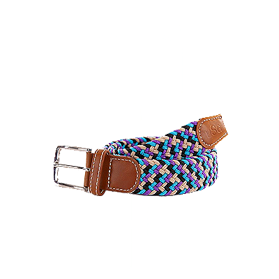 USG Casual Belts-Purple/Black/Light Blue