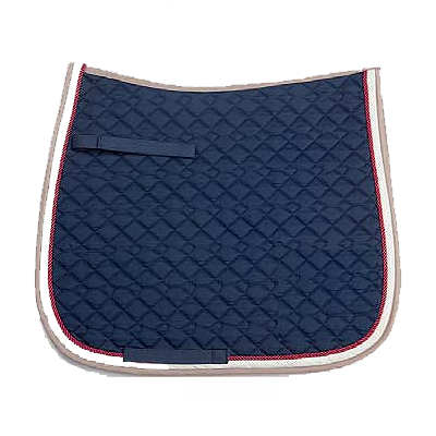 USG Small Quilt Saddle Pad - Navy/Red/Beige