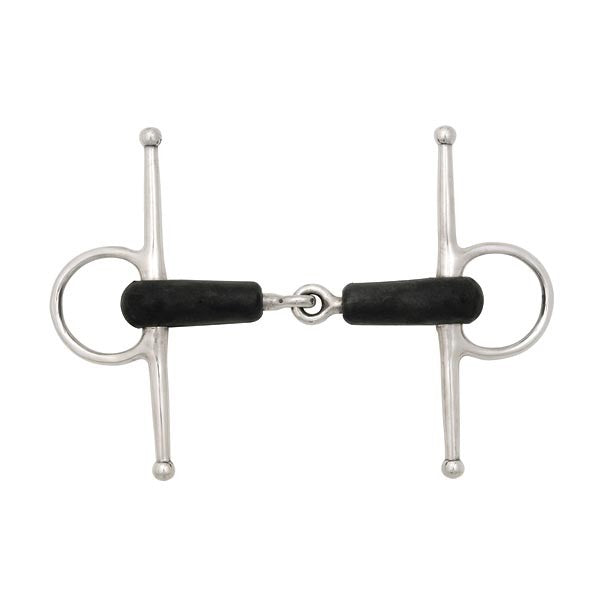 Elico full cheek single jointed rubber mouth snaffle